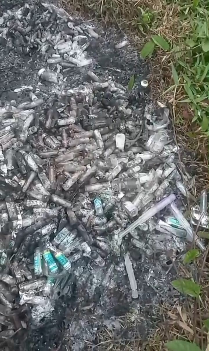 Diduga Limbah Medis Ditemukan Warga Tipar Kabupaten Tangerang dibuang Sembarang